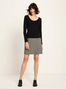 Langarmshirt mit Spitzenkante (GOTS) via LANIUS