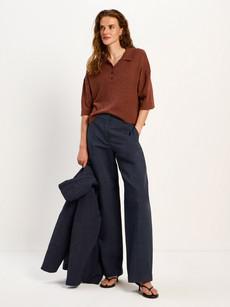 Vorbestellung - Halbarmpullover mit Polo-Kragen via LANIUS