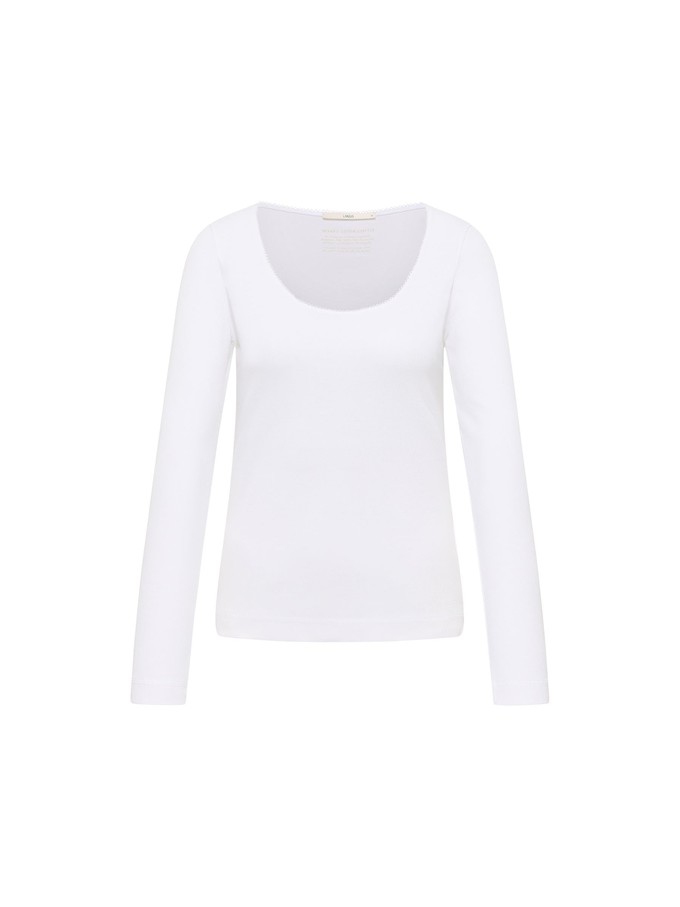 Langarmshirt mit Spitzenkante (GOTS) from LANIUS