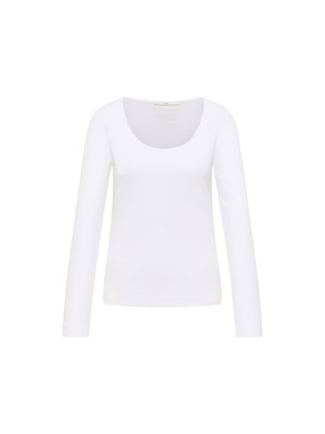 Langarmshirt mit Spitzenkante (GOTS) from LANIUS