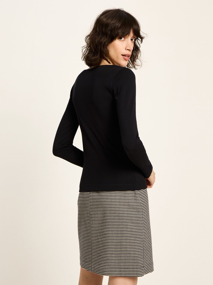 Langarmshirt mit Spitzenkante (GOTS) from LANIUS