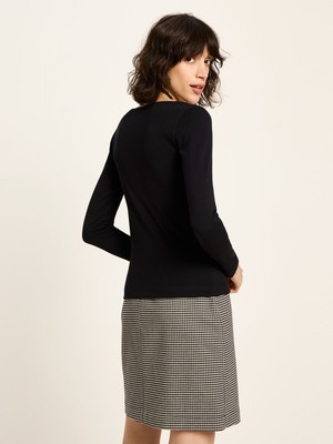 Langarmshirt mit Spitzenkante (GOTS) from LANIUS