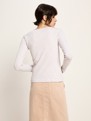 Langarmshirt mit Spitzenkante (GOTS) from LANIUS