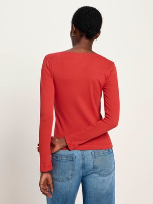 Langarmshirt mit Spitzenkante (GOTS) from LANIUS
