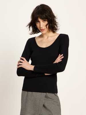 Langarmshirt mit Spitzenkante (GOTS) from LANIUS