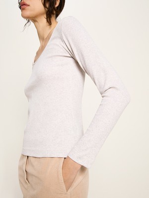 Langarmshirt mit Spitzenkante (GOTS) from LANIUS