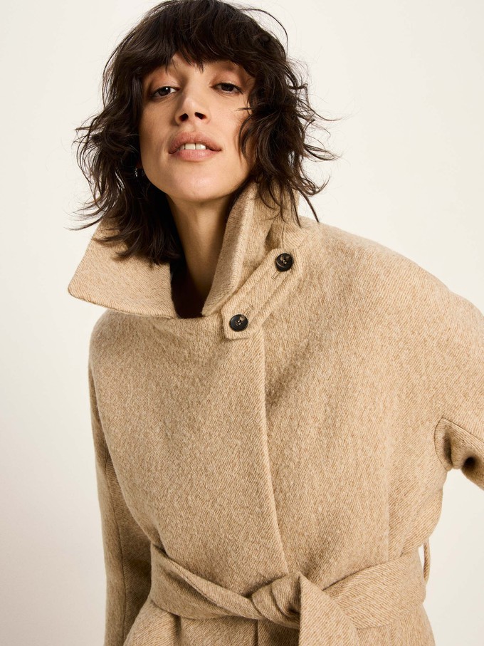 Mantel mit Bindegürtel from LANIUS