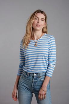 Long Sleeve Striped Linen T-shirt via Lavender Hill Clothing