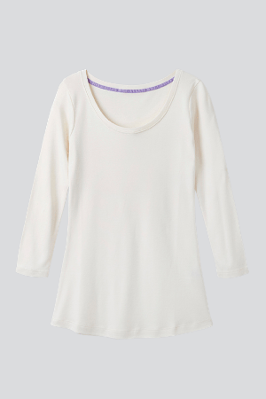 3/4 Sleeve Scoop Neck Cotton Modal Blend T-Shirt from Lavender Hill Clothing
