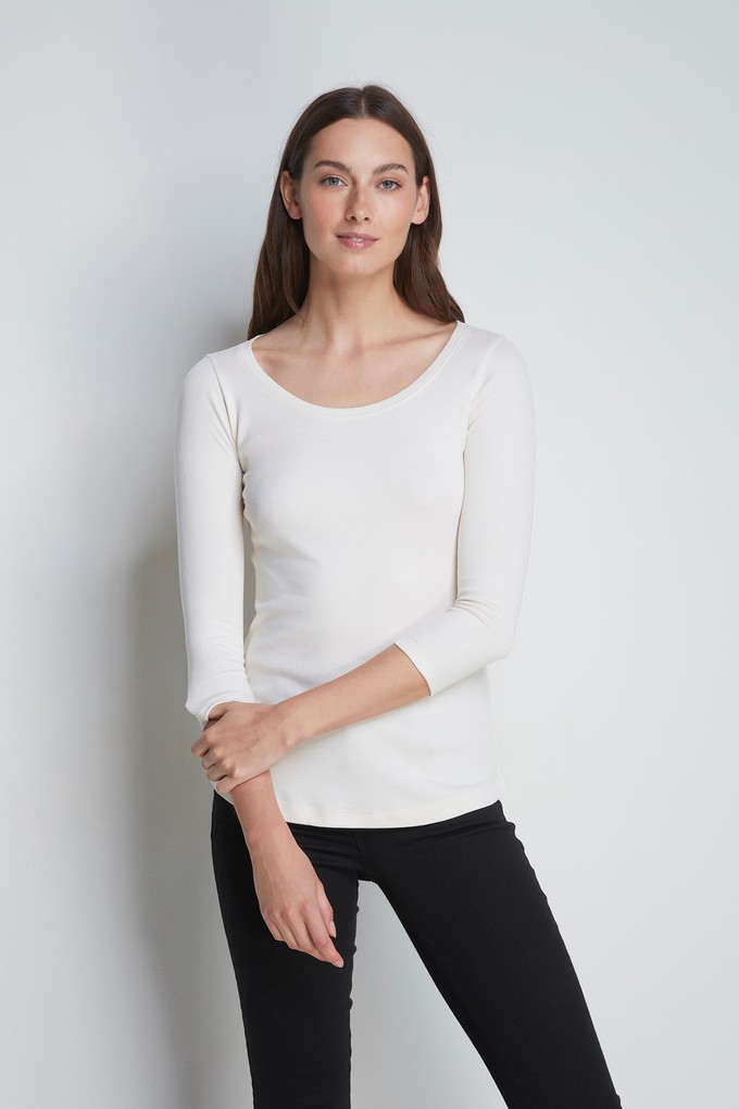 3/4 Sleeve Scoop Neck Cotton Modal Blend T-shirt Bundle from Lavender Hill Clothing