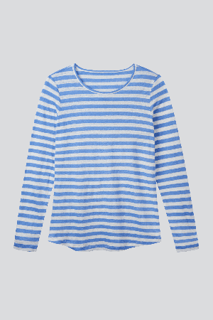 Long Sleeve Striped Linen T-shirt from Lavender Hill Clothing