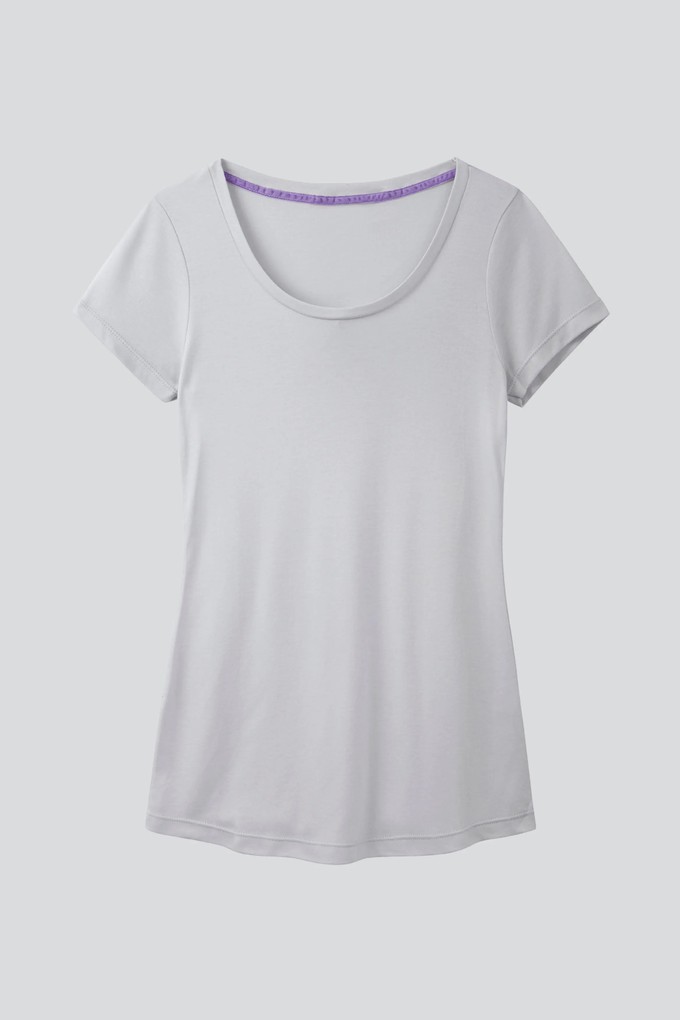 Scoop Neck Cotton Modal Blend T-shirt from Lavender Hill Clothing