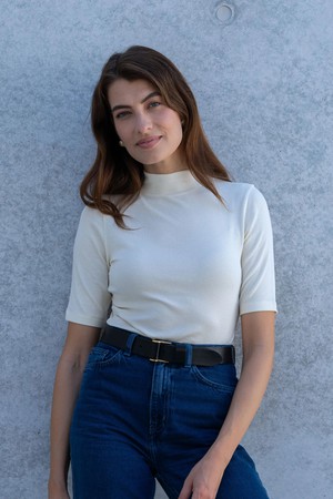 Mock Neck Micro Modal Top from Lavender Hill Clothing