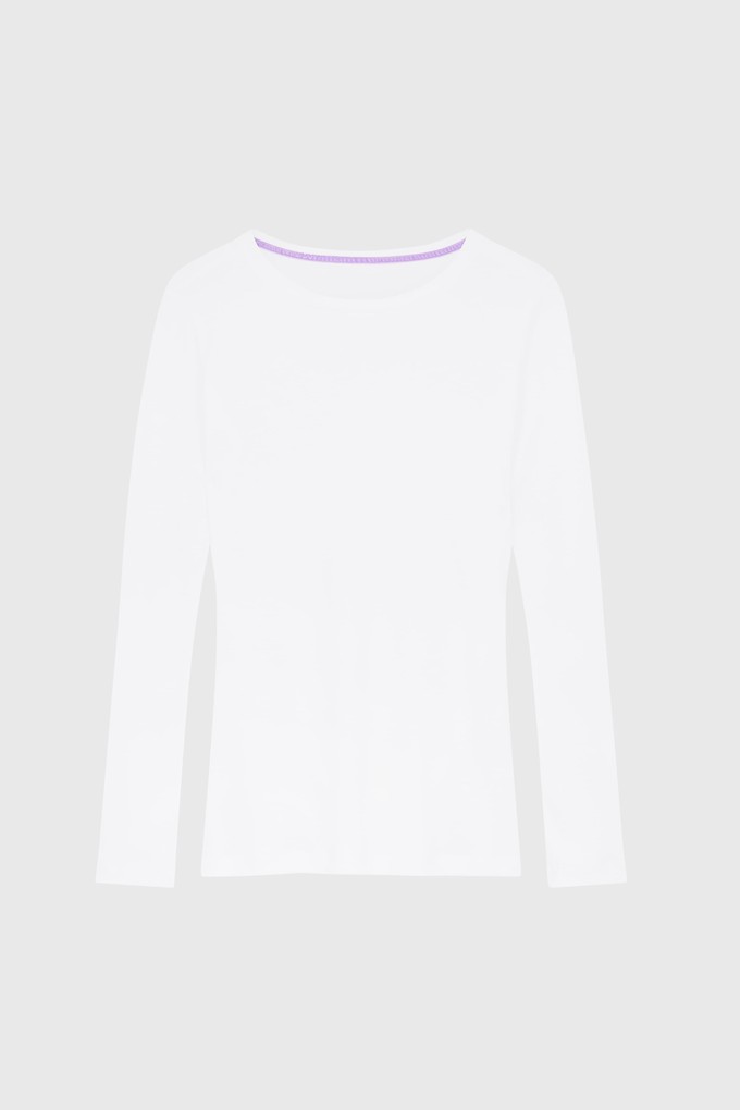 Long Sleeve Crew Neck Cotton Modal Blend T-shirt from Lavender Hill Clothing