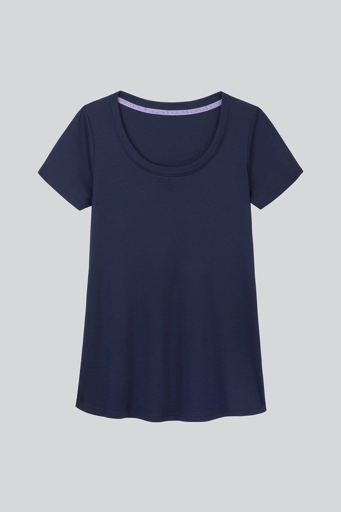 Scoop Neck Cotton Modal Blend T-shirt from Lavender Hill Clothing