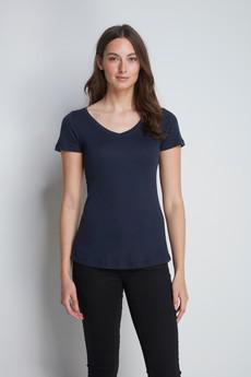 V Neck Cotton Modal Blend T-shirt via Lavender Hill Clothing