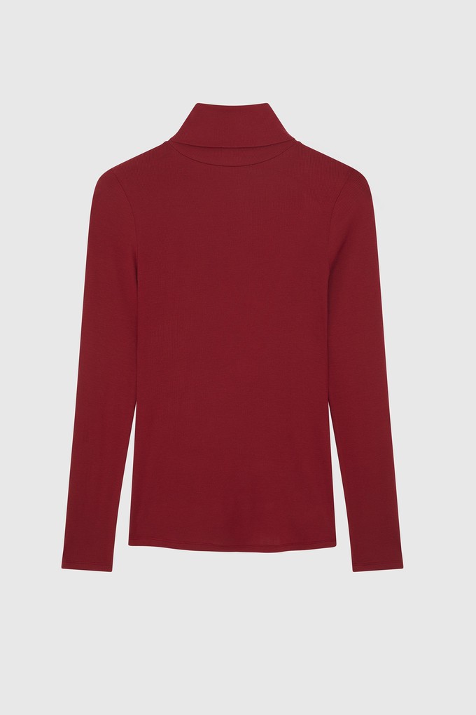 Silk Rib Roll Neck Top from Lavender Hill Clothing