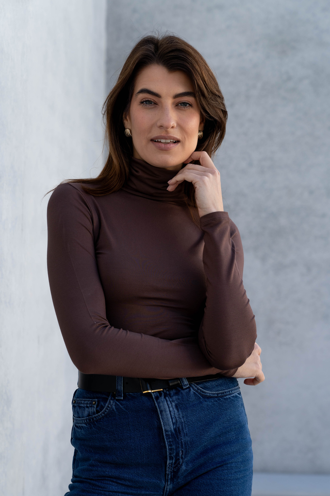Roll Neck Micro Modal Top from Lavender Hill Clothing