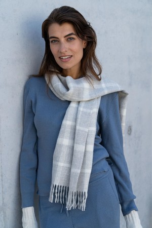 Alpaca Plaid Scarf from Lavender Hill Clothing