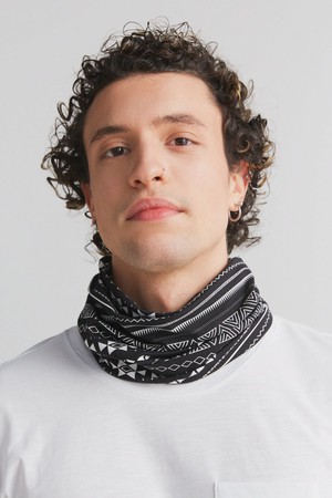 9625-046 | Unisex Tube Scarf - Black/White from Leela Cotton