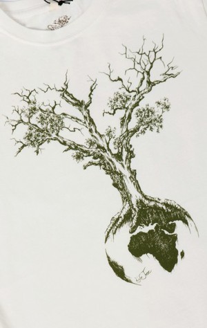 Fairwear Organic Unisex Shirt Stone Washed White Weltenbaum from Life-Tree