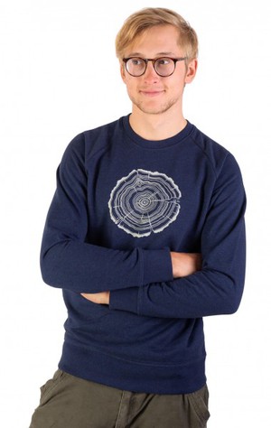 Fairwear Organic Sweater Men Denim Blue Treeslice from Life-Tree