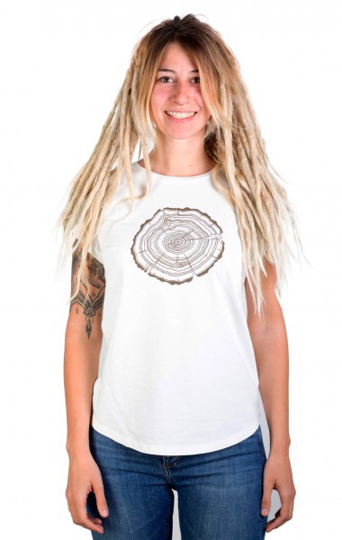 Fairwear Organic Shirt Women Stone Washed White Treeslice from Life-Tree