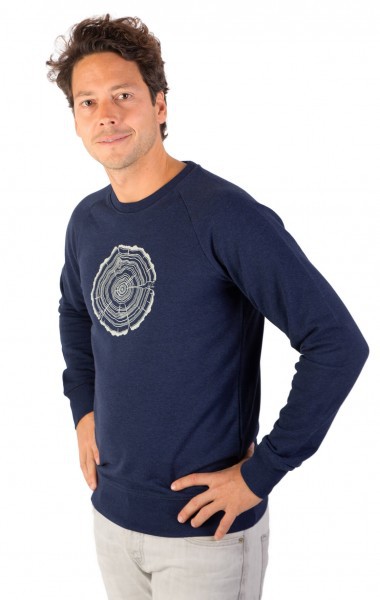 Fairwear Organic Sweater Men Denim Blue Treeslice from Life-Tree