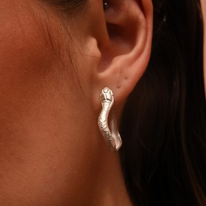 Serpent Hoops Silver Outlet from Loft & Daughter