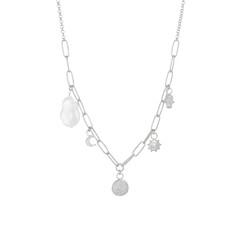 Serendipity Charm Necklace Silver- Outlet via Loft & Daughter