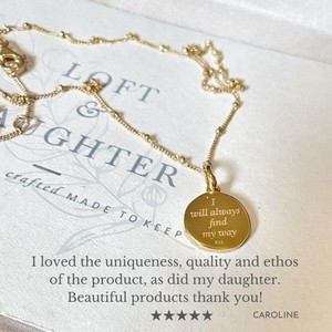 I Will Always Find My Way Pendant Gold Vermeil from Loft & Daughter