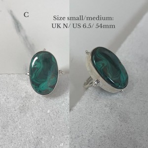 Anokhi Malachite Rings- Silver from Loft & Daughter