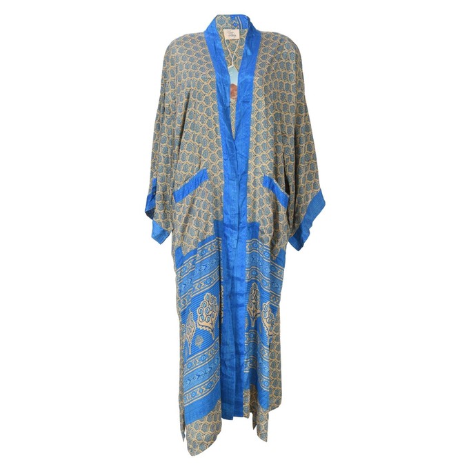If Saris Could Talk Maxi Kimono- Lotus Lagoon from Loft & Daughter