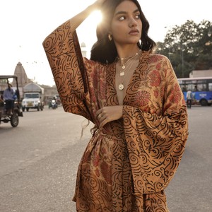 If Saris Could Talk Kimono- Sunset Floral from Loft & Daughter