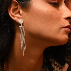 Divine Compass Earrings Silver from Loft & Daughter