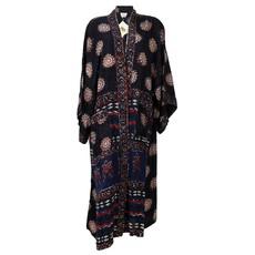 If Saris Could Talk Maxi Kimono- Midnight Mandala via Loft & Daughter