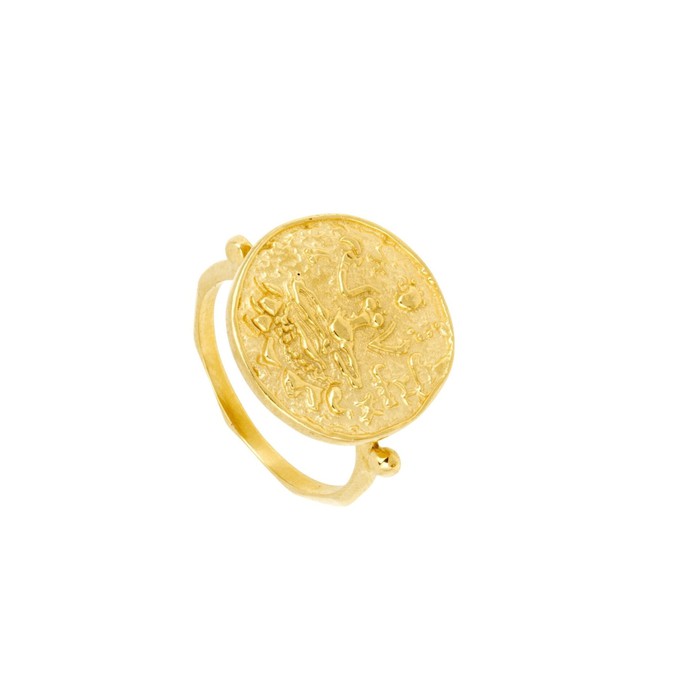 Lakshmi Coin Ring Gold Vermeil from Loft & Daughter