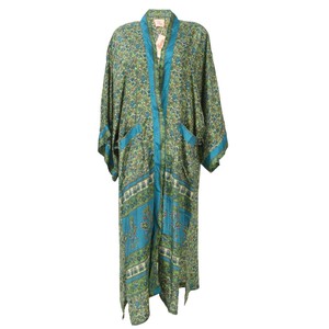 If Saris Could Talk Maxi Kimono- Sky Garden from Loft & Daughter