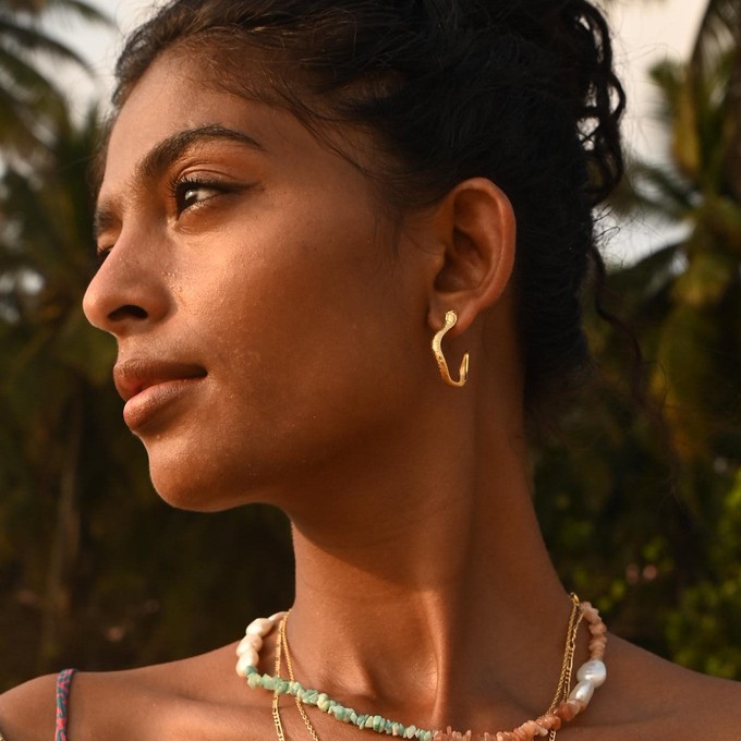 Serpent Hoops Silver Outlet from Loft & Daughter