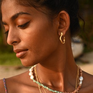 Serpent Hoops Silver Outlet from Loft & Daughter