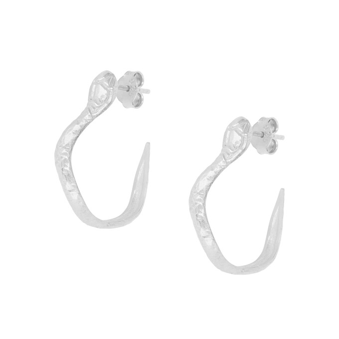 Serpent Hoops Silver Outlet from Loft & Daughter