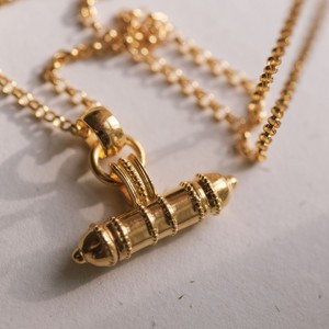 Secret T-Bar Amulet Gold Vermeil from Loft & Daughter