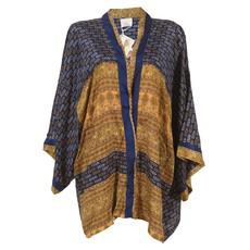 If Saris Could Talk Kimono- Royal Lotus Border via Loft & Daughter