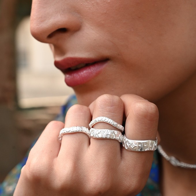 Worthy Affirmation Stacking Ring Silver - Outlet from Loft & Daughter