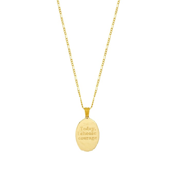 She Who Has Courage Pendant Gold Vermeil from Loft & Daughter