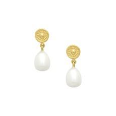 Pearl Solstice Earrings Gold Vermeil via Loft & Daughter
