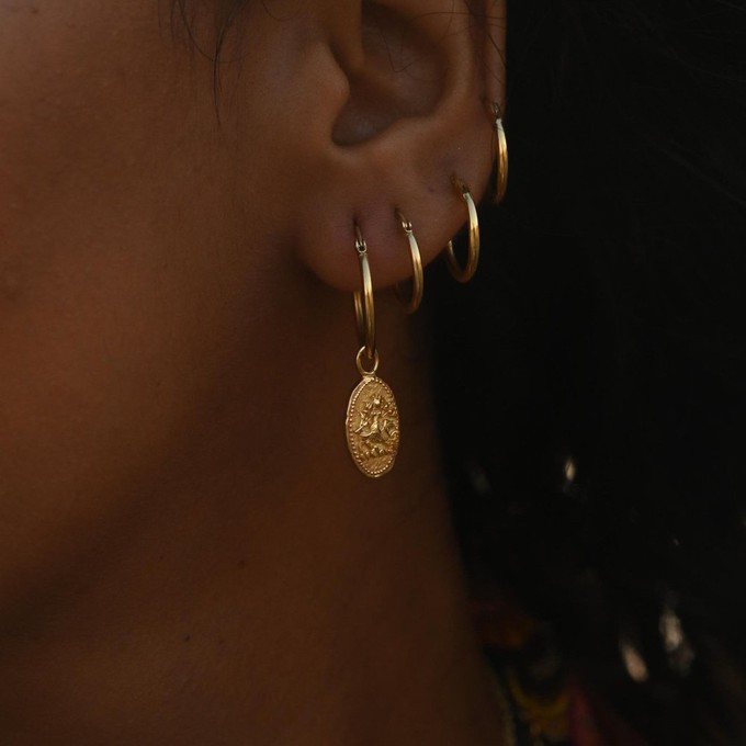 Baby Courage Hoops Gold Vermeil from Loft & Daughter