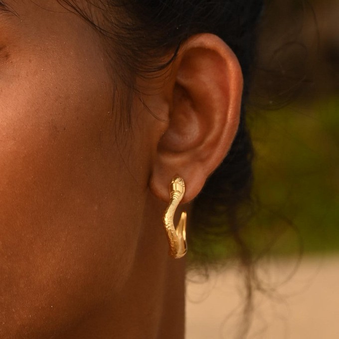 Serpent Hoops Silver Outlet from Loft & Daughter