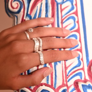 Worthy Affirmation Stacking Ring Silver - Outlet from Loft & Daughter