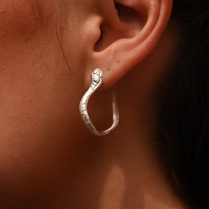 Serpent Hoops Silver Outlet from Loft & Daughter